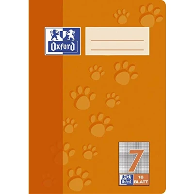 Abbildung von OXFORD Schulheft 1 Lin. 7 (kariert) 16 Blatt ohne Rand A5 orange