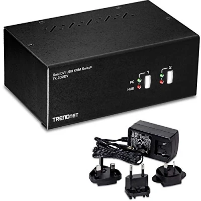 Abbildung von TRENDnet TK 232DV DVI KVM Switch 2 Port Dual Monitor