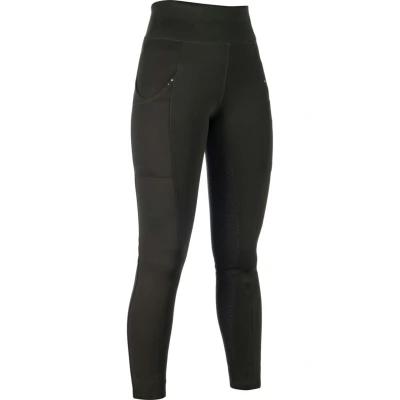 Abbildung von HKM Kinder Cosy II Style Silikon Vollbesatz Reitleggings, Khaki, 146/152