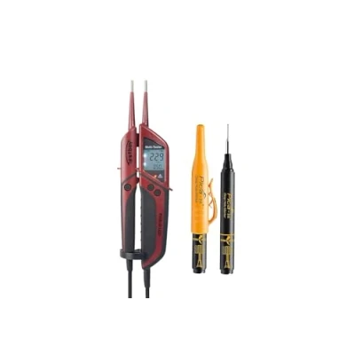 Abbildung von Testboy Aktionsset Profi III LCD Spannungsprüfer mit PICA Tieflochmarker (höchste Sicherheit und Präzision, beleuchtetes Display, einzigartige Spezialspitze), Rot/Schwarz