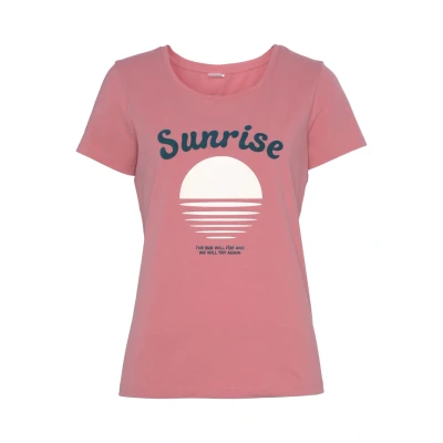 Abbildung von Vivance Kurzarm Tshirt print, Damen, Größe: 44/46, Altrosa