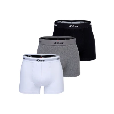 Abbildung von s.Oliver Herren Jh 34b_ls_1 Boxershorts, grau + schwarz+ weiß, L (3er Pack)