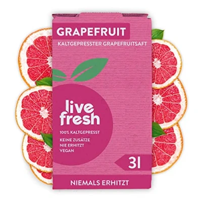 Abbildung von LiveFresh Grapefruit Saftbox 3 Liter Kaltgepresst Aus 100% frischen Grapefruits I Keine Zusätze, kein Zucker