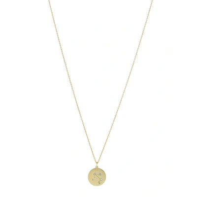 Abbildung von Pilgrim Libra Zodiac SIGN COIN NECKLACE, Goldplated Halskette goldcoloured/crystal, Damen, Größe: One Size, Gold coloured/crystal