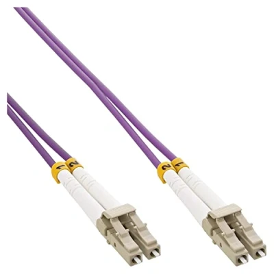 Abbildung von LWL Duplex Kabel LC/LC, 50/125µm, 5m, OM4, halogenfrei