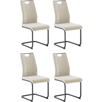 Abbildung von MCA furniture Freischwinger &quot;MCA TERESINA Schwingstuhl mit Griffloch&quot;, Feingewebe, Griffloch