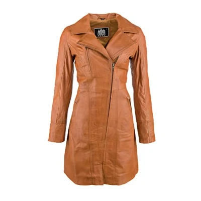 Abbildung von URBAN 5884 Frauen Elegante Mantel 107, Tan, Große : 3XL