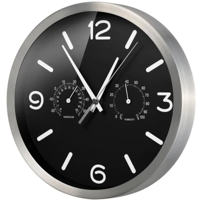 Abbildung von BRESSER Wanduhr MyTime ND DCF Thermo /Hygro 25 cm schwa