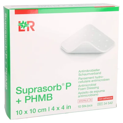 Abbildung von Suprasorb P+phmb Schaumverband 10x10 cm 10 St