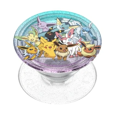 Abbildung von PopSockets Handy Griff Pokémon Glitter Translucent Evolution Party