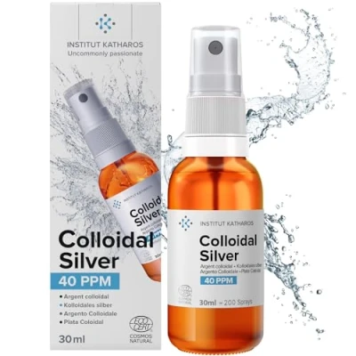 Abbildung von Kolloidales Silber 30ml Minispray 40 PPM 100% natürlich konzentriert, rein, effizient Ecocert zertifiziert laut „Top Santé“ das beste natürliche Pflegeprodukt 2021 Institut Katharos