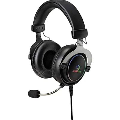 Abbildung von Renkforce RF GH 300 Gaming Over Ear Headset kabelgebunden 7.1 Surround Schwarz Mikrofon Stummschaltung, Lautstärkeregel