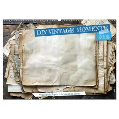 Abbildung von DIY Vintage Momente (Wandkalender 2025 DIN A2 quer), CALVENDO Monatskalender