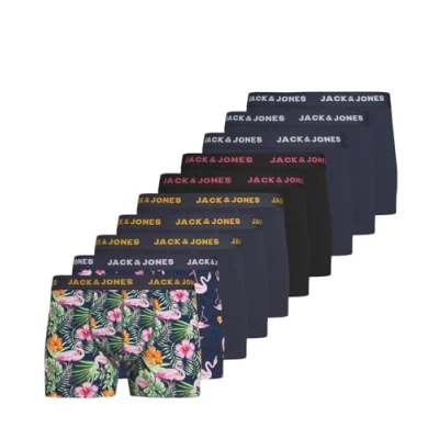 Abbildung von Jack &amp; Jones Jacflamingo Trunks 10 PACK Panties, Herren, Größe: XXL, Navy blazer/black