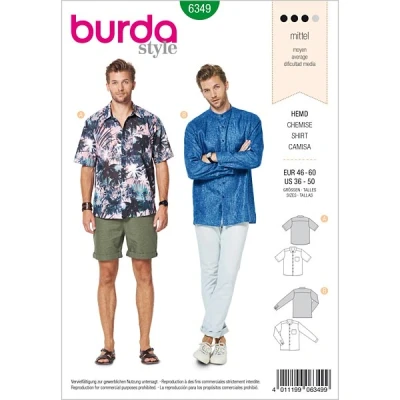 Abbildung von Herrenhemd Burda 6349 46 60