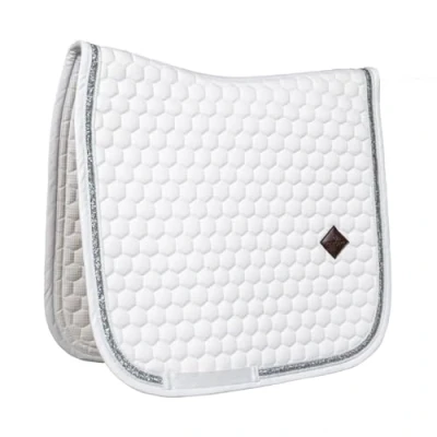 Abbildung von Kentucky Schabracke Glitzer Band Dressur Weiss/Silber
