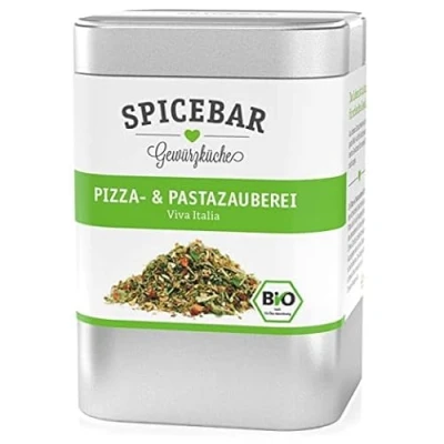 Abbildung von Spicebar Pizza und Pastazauberei 50 Gramm Pizzagewürz Spaghettigewürz in Premium Bio Qualität, Gewürzmischung im Streuer