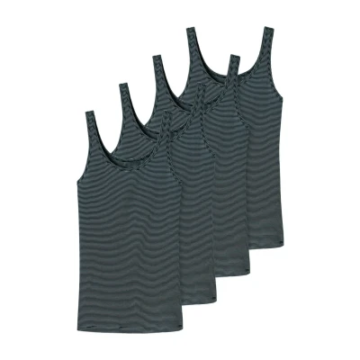 Abbildung von Schiesser 4ER PACK Essentials Unterhemd/shirt, Damen, Größe: 42, Nachtblau