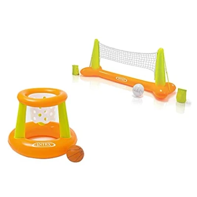 Abbildung von Intex Fun Goals Game Aufblasbares Wasserballspiel (Volleyball + Basketball)