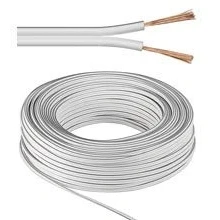 Abbildung von Goobay Lautsprecherkabel, weiß, CU, 10 m Rolle, Querschnitt 2 x 2.5 mm2, Eca, Sauerstofffreies Kupfer, m, Weiß
