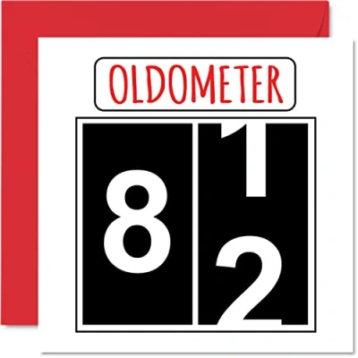 Abbildung von Lustige Karten zum 82. Geburtstag für Männer und Frauen Oldometer Glückwunschkarte Vater Mutter Urgroßvater Opa Kindermädchen Oma 145mm Grußkarten Karte