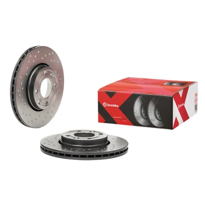 Abbildung von BREMBO 09.9078.2X Bremsscheibe 258 22 4 gelocht/innenbel. beschichtet hochgekohlt mit Schrauben RENAULT: Clio Schrägheck, Kangoo II Express