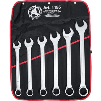 Abbildung von BGS Diy 1185 Maul Ringschlüssel Satz 6 tlg. XXL SW 34 50 mm inkl. Tetron Rolltasche