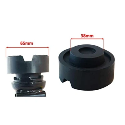 Abbildung von sarian 65x33mm Gummiauflage mit Waffeloberfläche und Nippel für Wagenheber Rangierwagenheber Gummiklotz universal KFZ PKW SUV