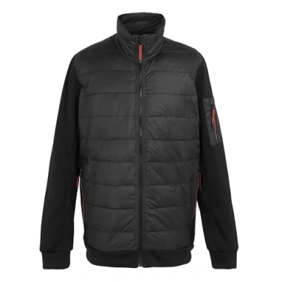 Abbildung von Regatta Herren Mens Colliston Full Zip Padded Fleece Jacket Wattierte Fleecejacke, schwarz/red, XL