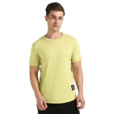 Abbildung von Calvin Klein Jeans Badge TURN UP Sleeve Tshirt basic, Herren, Größe: Small, Leek green