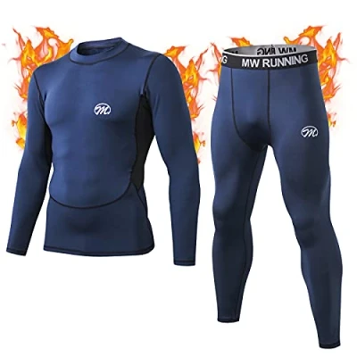 Abbildung von MeetHoo Thermounterwäsche Herren, Funktionsunterwäsche Set Funktionswäsche Atmungsaktiv Thermo Unterwäsche Thermowäsche Base Layer Radsport Laufen