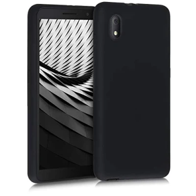 Abbildung von kwmobile Hülle kompatibel mit Alcatel 1B (2020) weiches TPU Silikon Case Cover geeignet für kabelloses Laden Schwarz