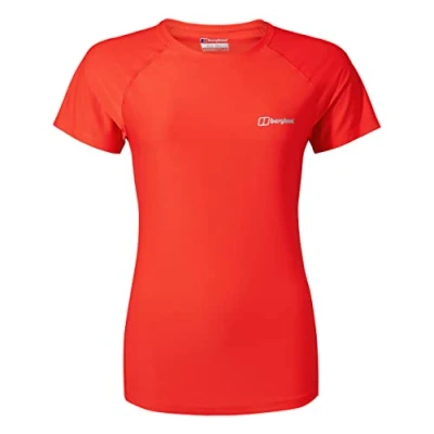 Abbildung von Berghaus Damen 24/7 Kurzärmeliges Crew Tech Baselayer T Shirt, Orange, 48 EU