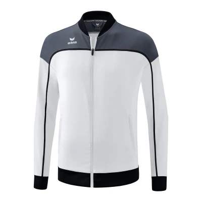 Abbildung von Erima Unisex Kinder „CHANGE by erima&quot; funktionelle Präsentationsjacke, weiß/slate grey/schwarz, 140