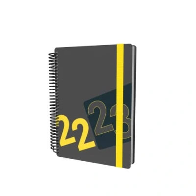 Abbildung von Collins Delta Schülerplaner 2022 23, Wochenansicht, A5, Gelb (FP53M.45 2223) Schüler Tagebuchplaner mit Tagebuch, Notizen und Stundenplänen