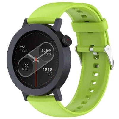 Abbildung von GIOPUEY Armband Kompatibel mit Nothing CMF Watch Pro 2, Weiches Silikon [Verschleißfest] [Atmungsaktiv] Ersatzarmband Lime Colored