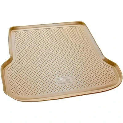 Abbildung von Recambo Gummi Kofferraumwanne Premium passend für Volvo V70 II, XC70 I, Cross Country 2000 2007 Beige passgenau mit Rand