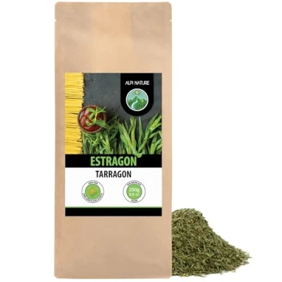 Abbildung von Estragon gerebelt (250g), schonend getrocknet, Estragonblätter 100% rein und naturbelassen zur Zubereitung von Gewürzmischungen