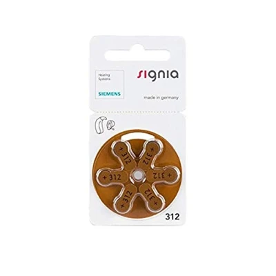 Abbildung von Siemens Hearing Aid Batteries Size 312 10 packs of 6