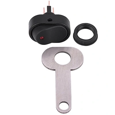 Abbildung von Keenso 12V Universal Motorrad Roller LED Scheinwerfer Schalter mit Anzeige(E) im Auto