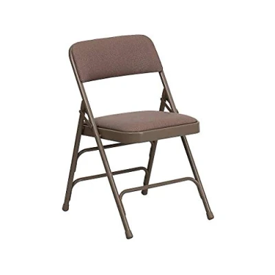 Abbildung von Flash Furniture 4 Pack HERCULES Series Curved Triple Braced &amp; Double Hinged Beige Fabric Metal Folding Chair
