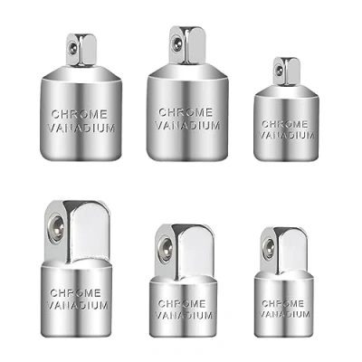 Abbildung von Stecknuss Adapter, 6 Stück Adapter Satz Stecknussadapter Set, Set für Ratschen 1/4 auf 3/8, 3/8 1/4, 1/2 Steckschlüsseln Nuss Knarren