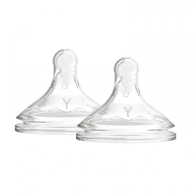 Abbildung von Dr Browns WNY201 INTL Y Cut Weithals Silikon Nippel, 2 Stück