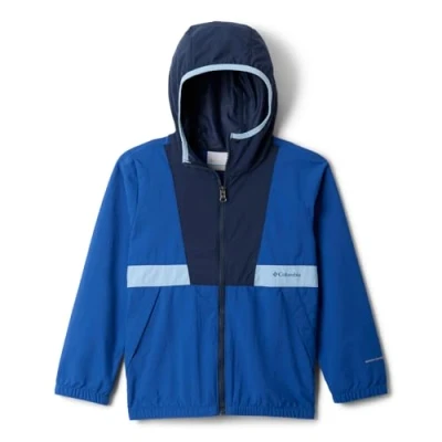 Abbildung von Columbia Spire VALLEY Windbreaker Unisex Regenjacke / wasserabweisende Jacke für Kinder, Größe: 140, Mountain blue/coll navy/ripple blue