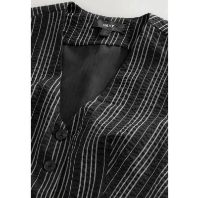 Abbildung von Next Regular FIT Striped Weste, Damen, Größe: 46, Black white