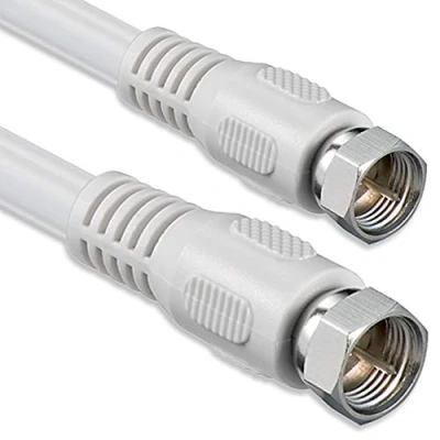 Abbildung von 1aTTack.de SAT Antennenkabel 1,5 Meter 2x geschirmt F Stecker &gt; (vollständig geschirmt) weiß 85db