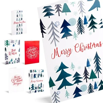 Abbildung von UNICEF Weihnachtskarten, 10 Stück, Bäume