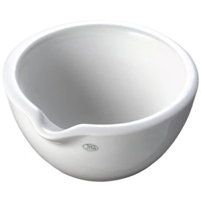 Abbildung von neoLab E 1134 Porzellanmörser mit Ausguss, rauh, 90 mm x 45 mm, 75 mL