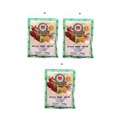 Abbildung von Pamai Pai® Dreierpack: 3 x 100g Weiße Sesamsamen Weiss Sesamkörner