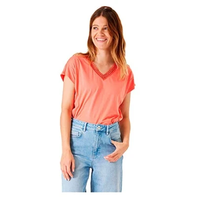 Abbildung von Garcia Damen Short Sleeve T Shirt, Emberglow, XXL